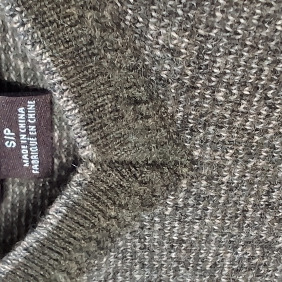 Black Brown 100% 2 Ply Cashmere Sweater Men's Size Sm Green - Picture 10 of 10